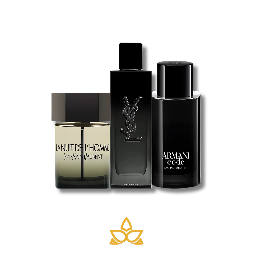 Combo 3 Perfumes YSL MYSLF, LA NUIT Y ARMANI CODE