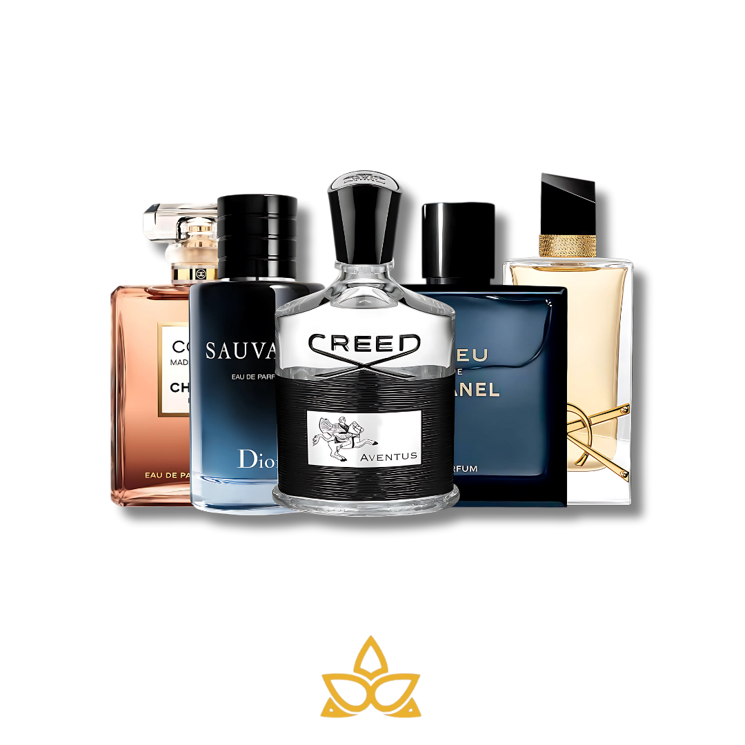 Combo 5 Perfumes Creed, Bleu, YSL Libre, Sauvage y Coco