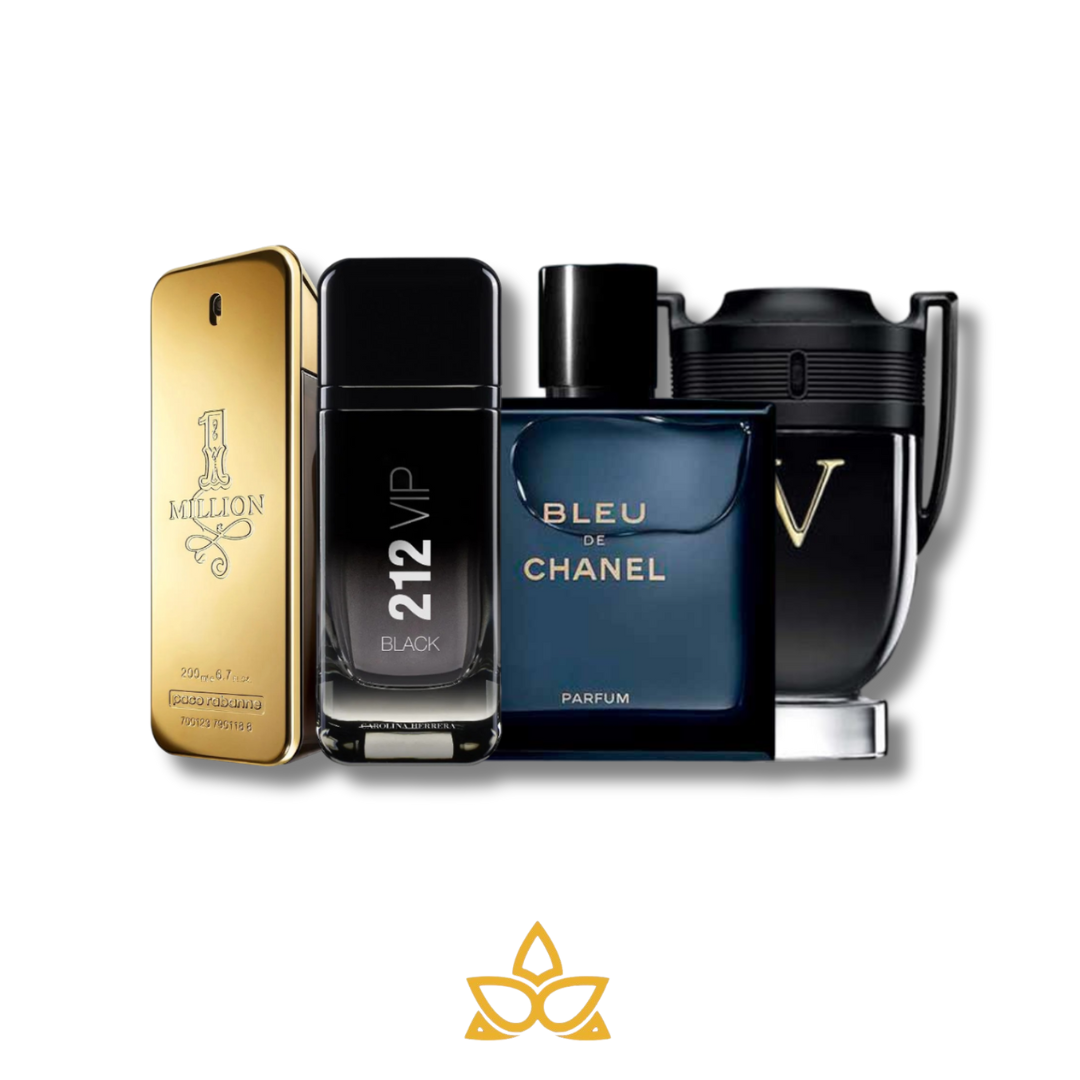 Combo 4 Perfumes Bleu, One Million, Invictus y 212 VIP Black