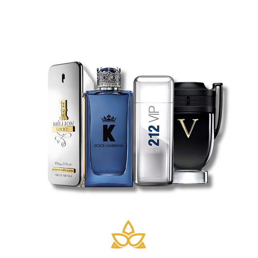 Combo 4 Perfumes D&G, Invictus Victory, 212 VIP Men y One Million Lucky