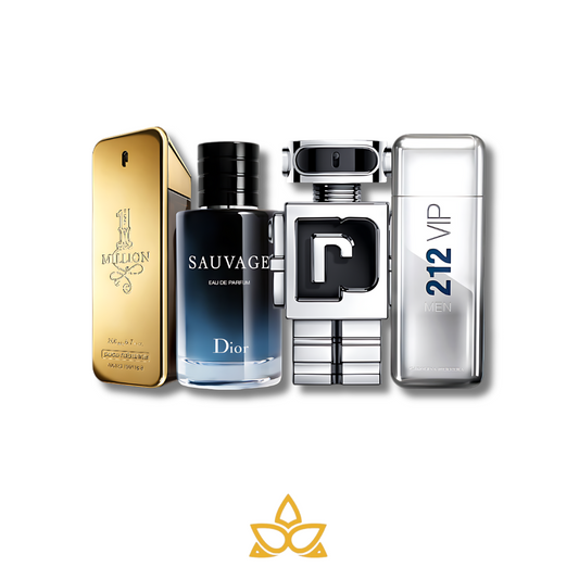 Combo 4 Perfumes 212 Vip, Sauvage Dior, Phantom y One Million