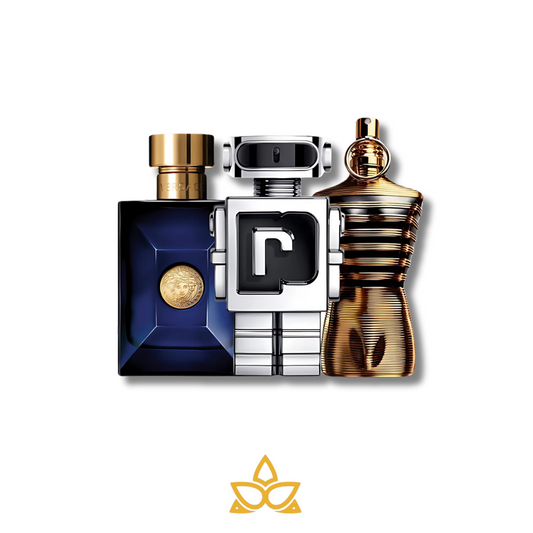 Combo de 3 Perfumes Versace DYLAN BLUE, Paco Rabanne PHANTOM y Jean Paul Gaultier Le Male Elixir