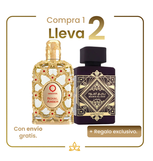 Combo de 2 Perfumes Árabes- Royal Amber y Amethyst Lattafa – 100ml