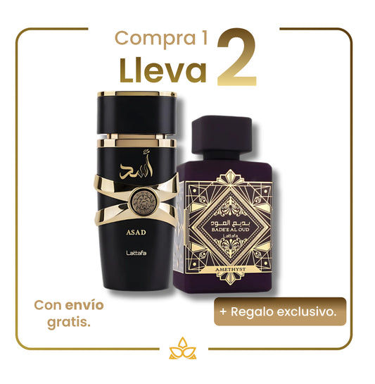 Combo de 2 Perfumes Árabes- Asad Lattafa y Amethyst Lattafa- 100ml