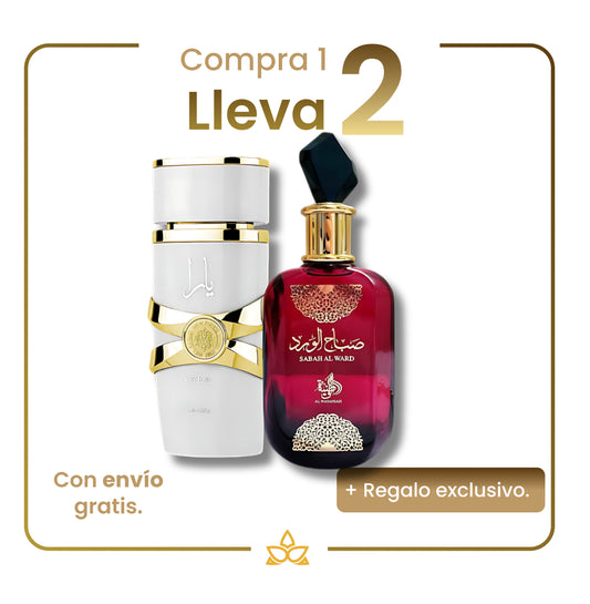 Combo de 2 Perfumes Árabes- Yara Moi y Sabah Al Ward – 100ml