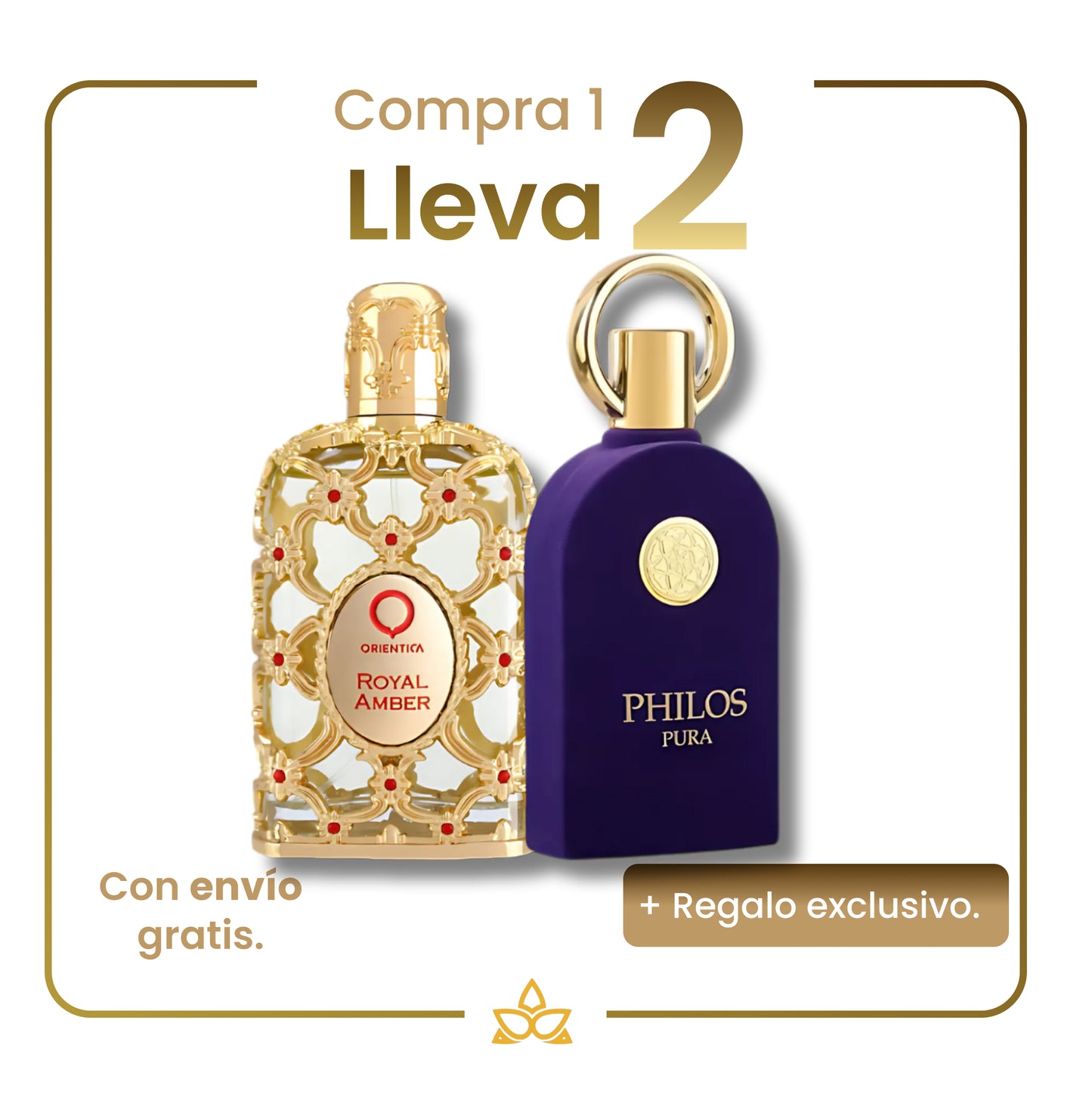 Combo de 2 Perfumes Árabes- Royal Amber y Philos Pura – 100ml